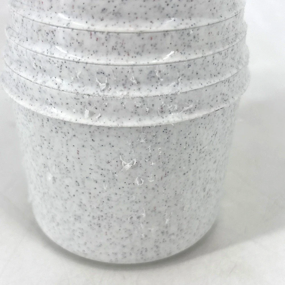 Set of 6‎ Vintage Tupperware Nesting Measuring Cups White/Gray Speckled